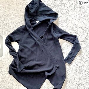 Splendid Black Hooded Sweater